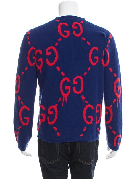 gucci ghost black sweater|Gucci sweater black and red.